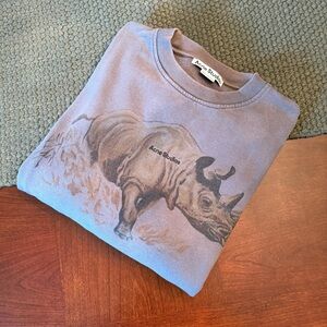 Acne Studios Rhino Graphic Sweatshirt - Gray